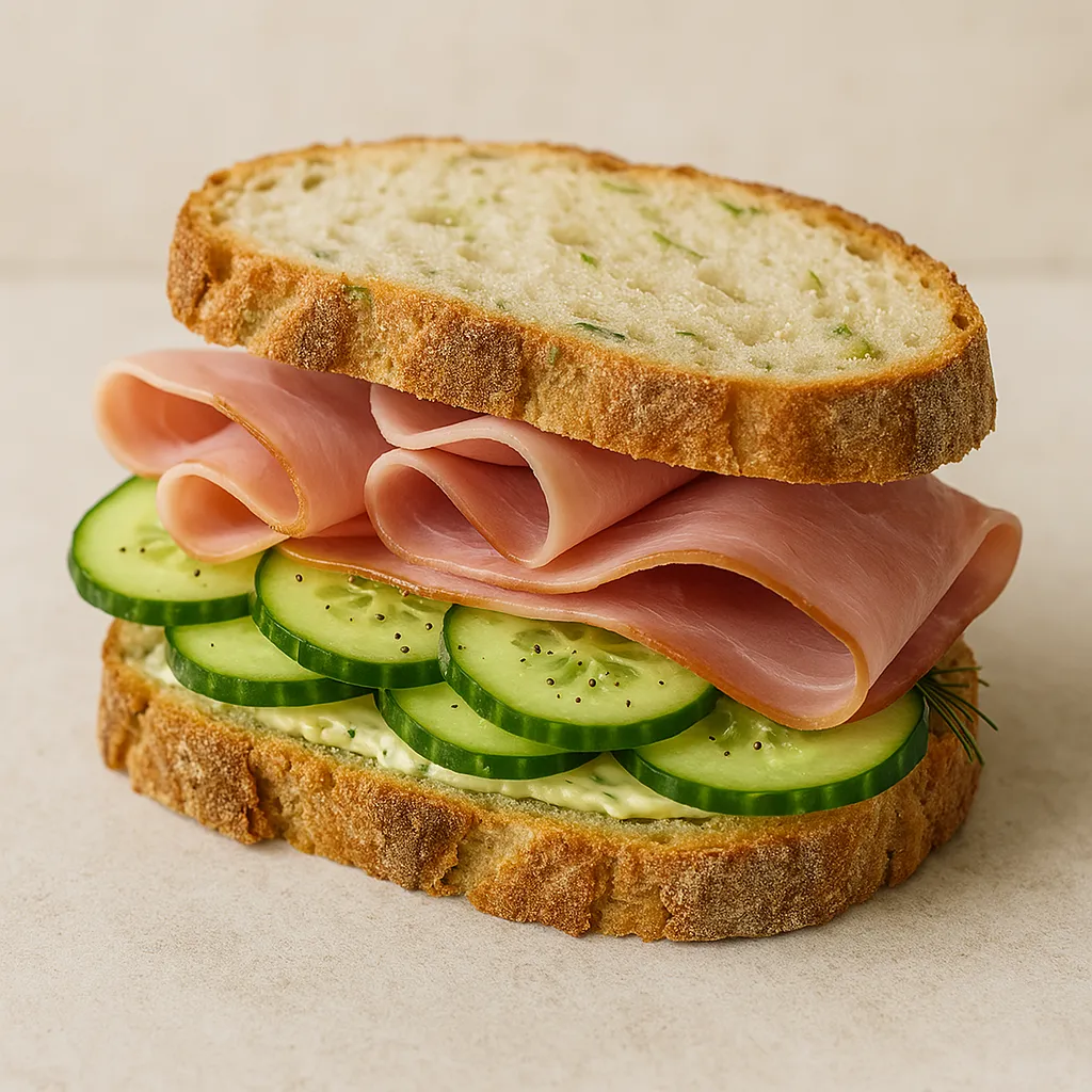 null-Gurkenbrot mit Schinken – Der frische Snack mit dem besonderen Biss G009_1