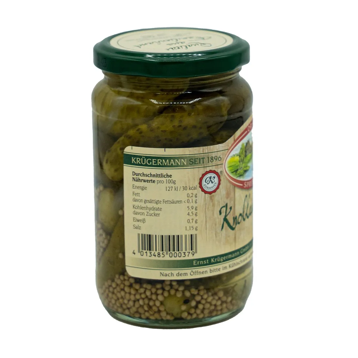 durchschnittliche Nährwerte mit Barcode