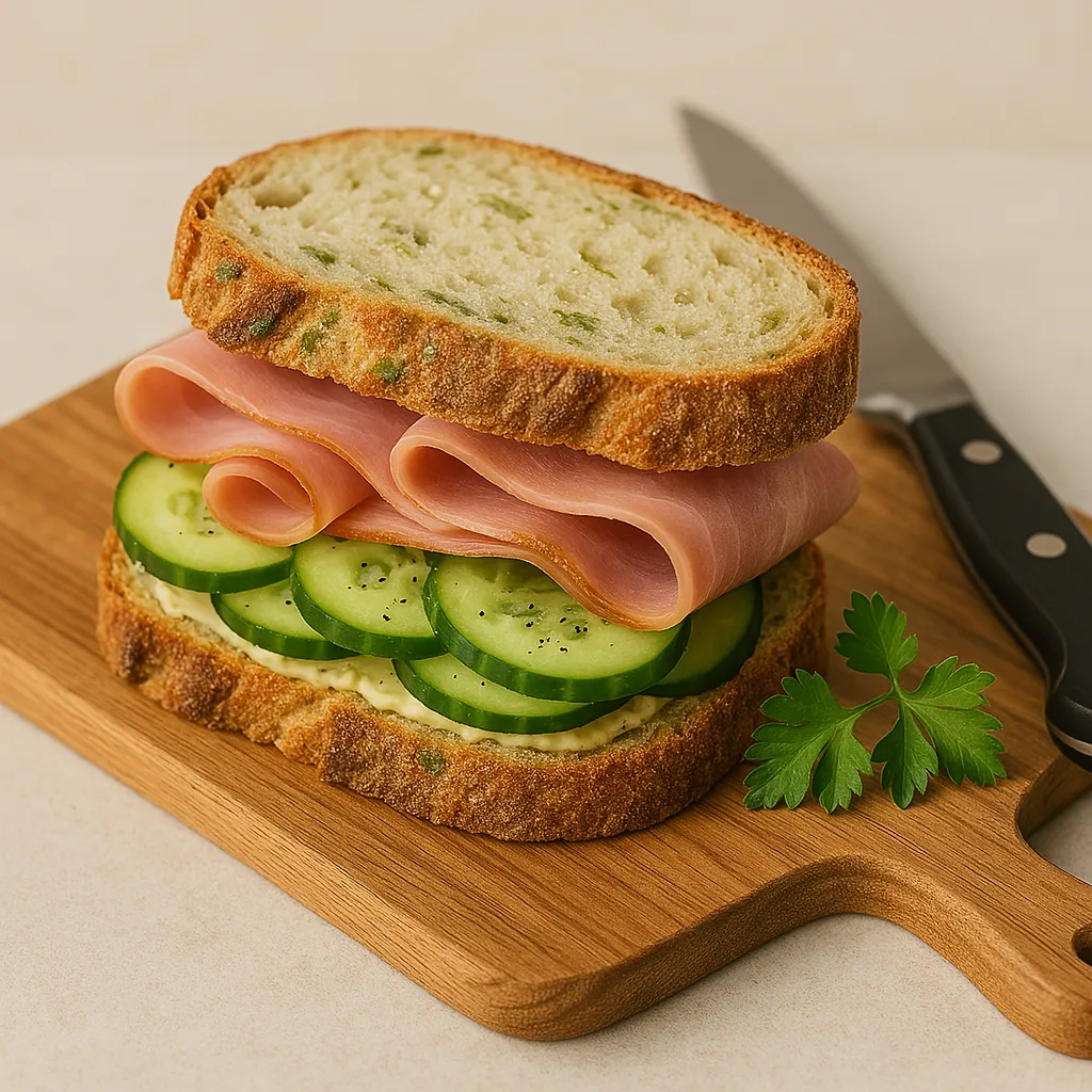null-Gurkenbrot mit Schinken – Der frische Snack mit dem besonderen Biss G009_2